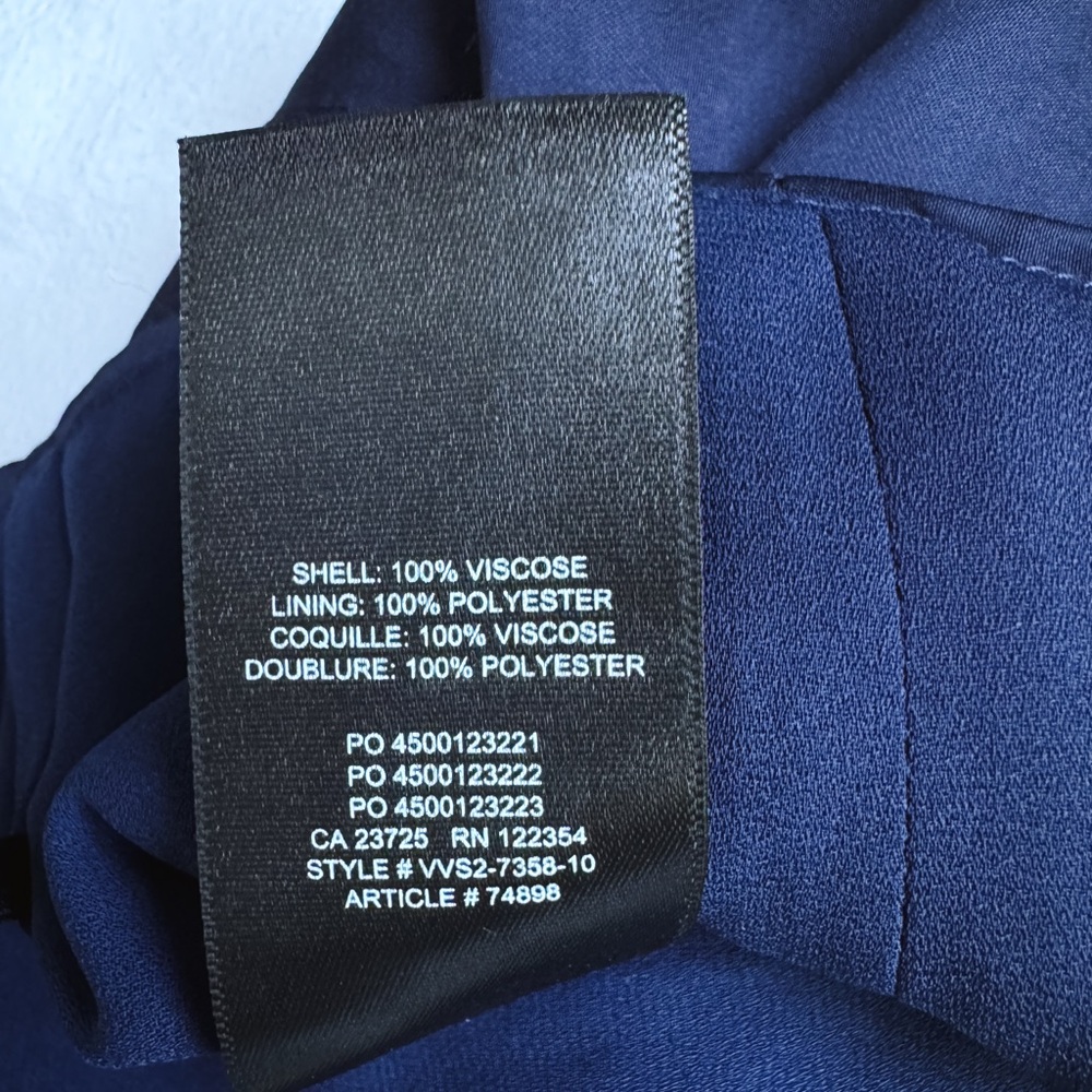 Aritzia Sunday Best Tatiana Skirt - Navy Satin - Size 2 - Picture 5 of 6